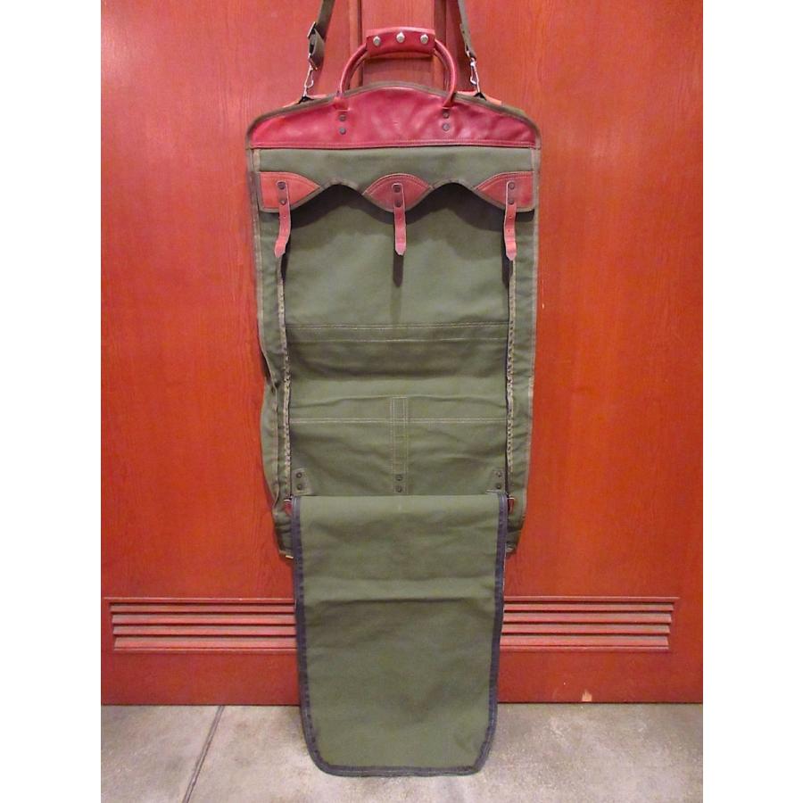 ビンテージ70's80's○Early Wintersレザー×キャンバスガーメントバッグ