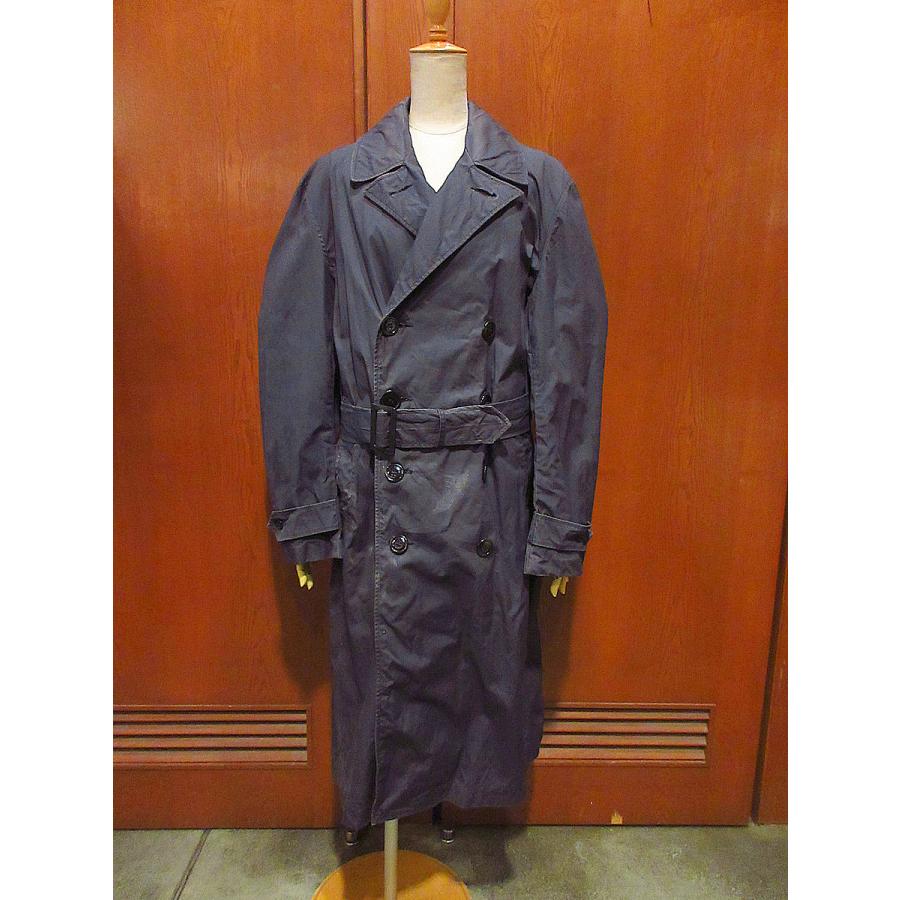 ビンテージ70's○U.S.NAVYレインコート茄子紺size M（38-40）R
