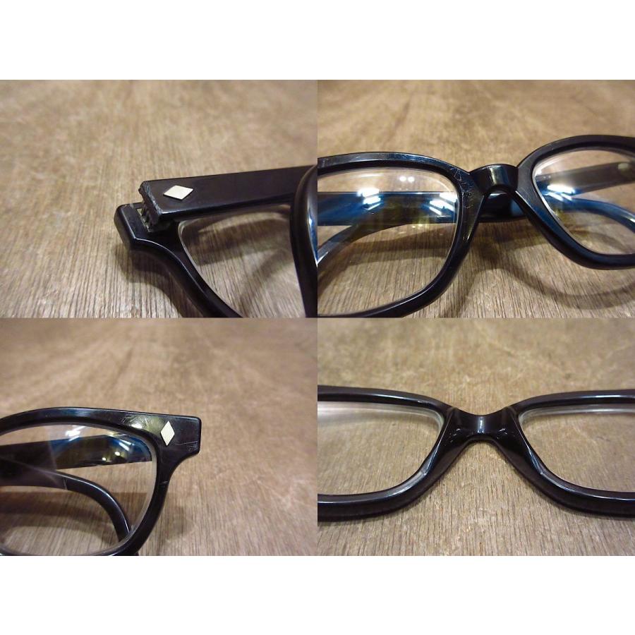 ビンテージ50's60's○Crissウェリントン眼鏡黒○220405i3-eygls