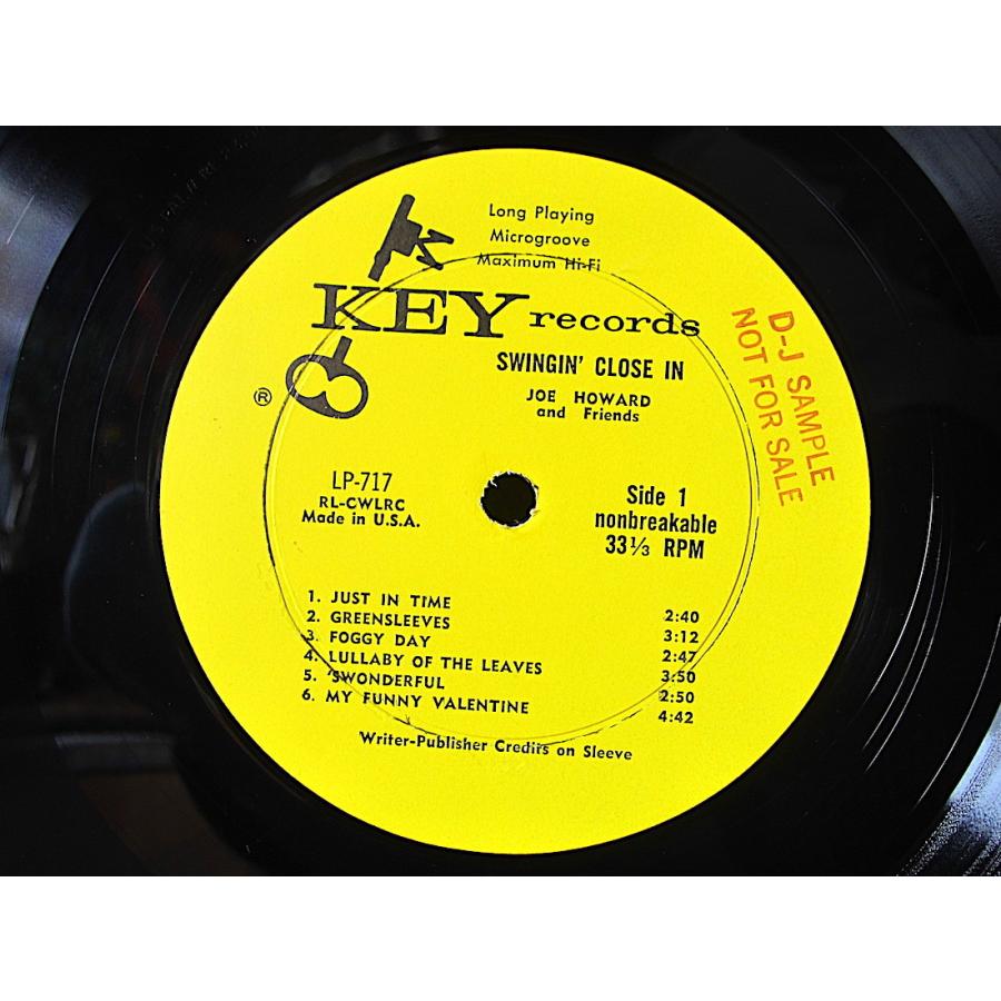 JOE HOWARD AND FRIENDS○SWINGIN' CLOSE IN KEY Records LP-717