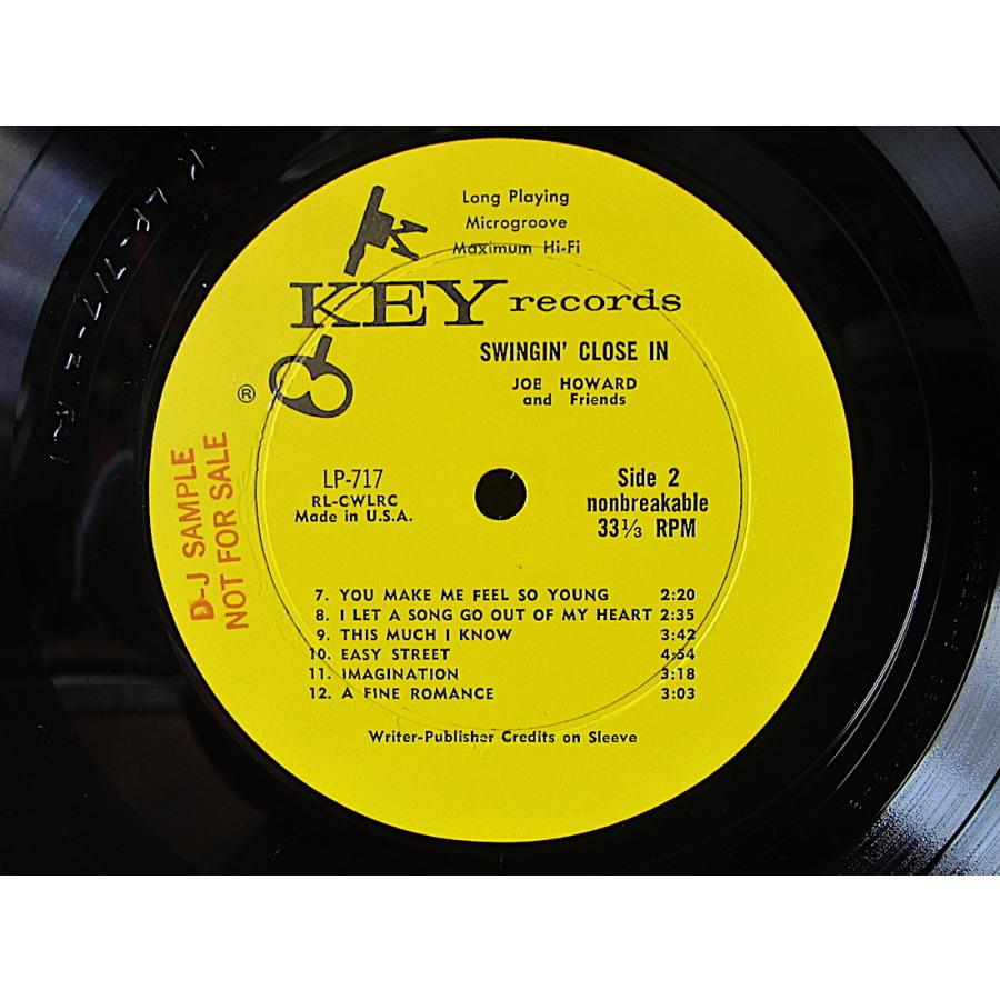 JOE HOWARD AND FRIENDS○SWINGIN' CLOSE IN KEY Records LP-717