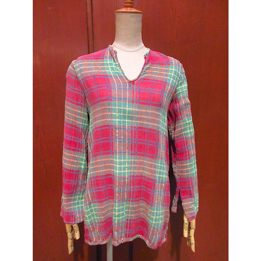 ビンテージ70's○SANTA CRUZ IMPORTSレディースチェックインド綿