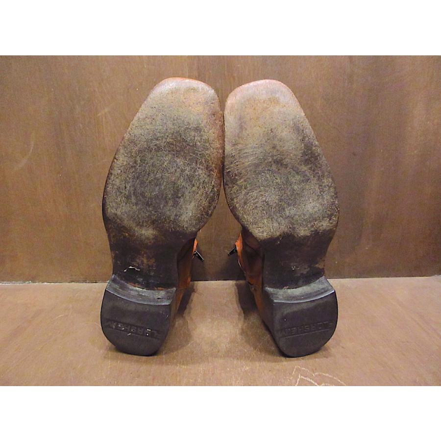 ビンテージ70's○FLORSHEIMレザーサイドジップブーツ茶size 11 1/2D