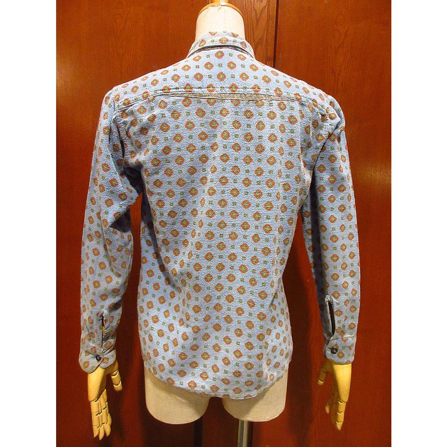 ビンテージ50's○SEARS小紋柄ボタンダウンプリントネルシャツsize14