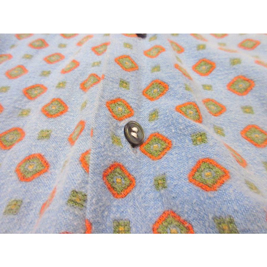 ビンテージ50's○SEARS小紋柄ボタンダウンプリントネルシャツsize14