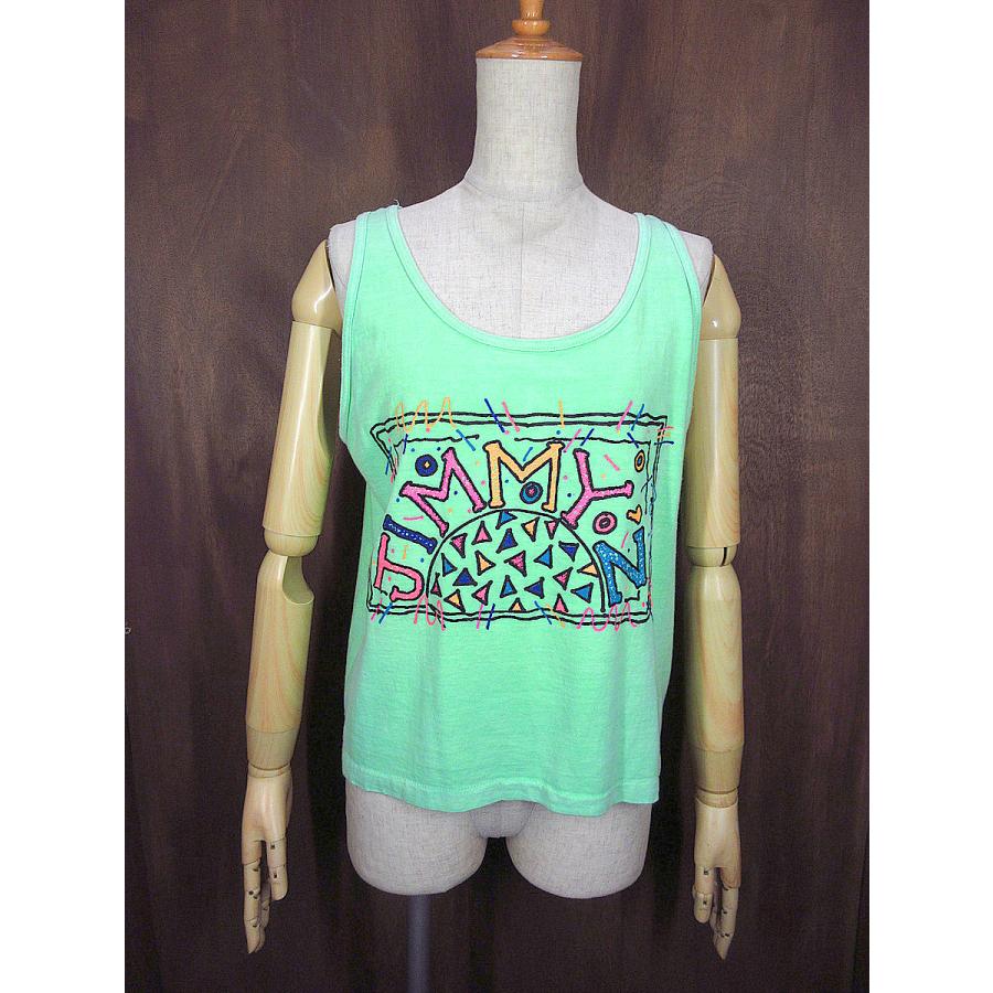ビンテージ90's○DEADSTOCK JIMMY'Zボーイズコットンタンクトップ黄緑