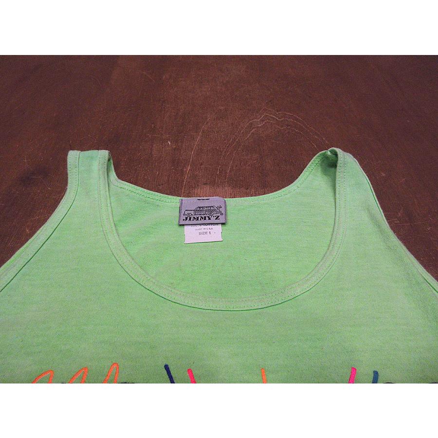 ビンテージ90's○DEADSTOCK JIMMY'Zボーイズコットンタンクトップ黄緑