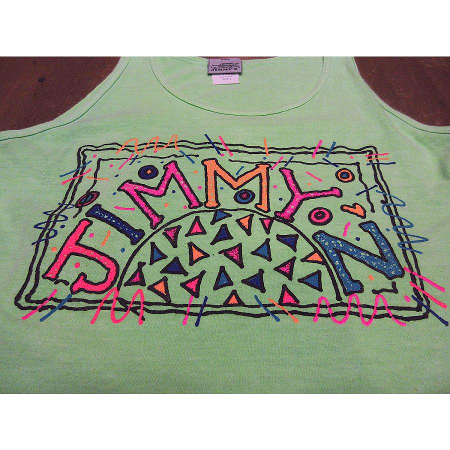 ビンテージ90's○DEADSTOCK JIMMY'Zボーイズコットンタンクトップ黄緑