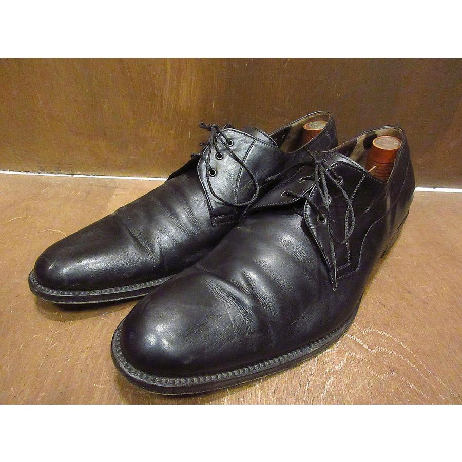 ビンテージ70’s●MADE IN ITALY FERRAGAMOプレーントゥシューズsize11 1/2D●220608m5-m-dshs-295cm革靴メンズレザー古靴1970s｜cozyvintage