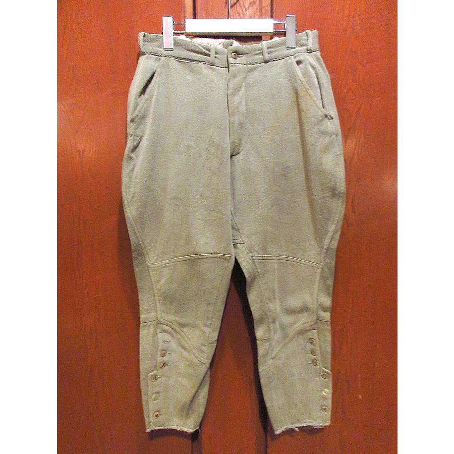 30〜40s ヴィンテージ パンツ ビンテージ30's40's○ボタンフライコットンジョッパーズパンツ実寸