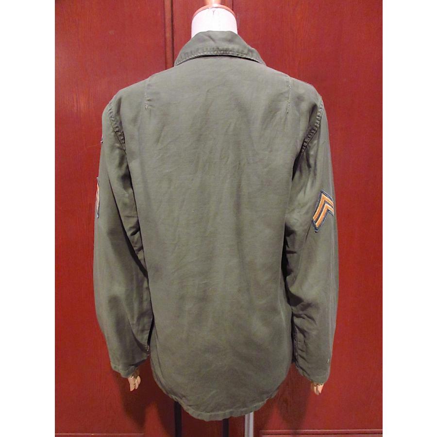ビンテージ60's○U.S.ARMY OG-107コットンサテンユーテリティシャツ