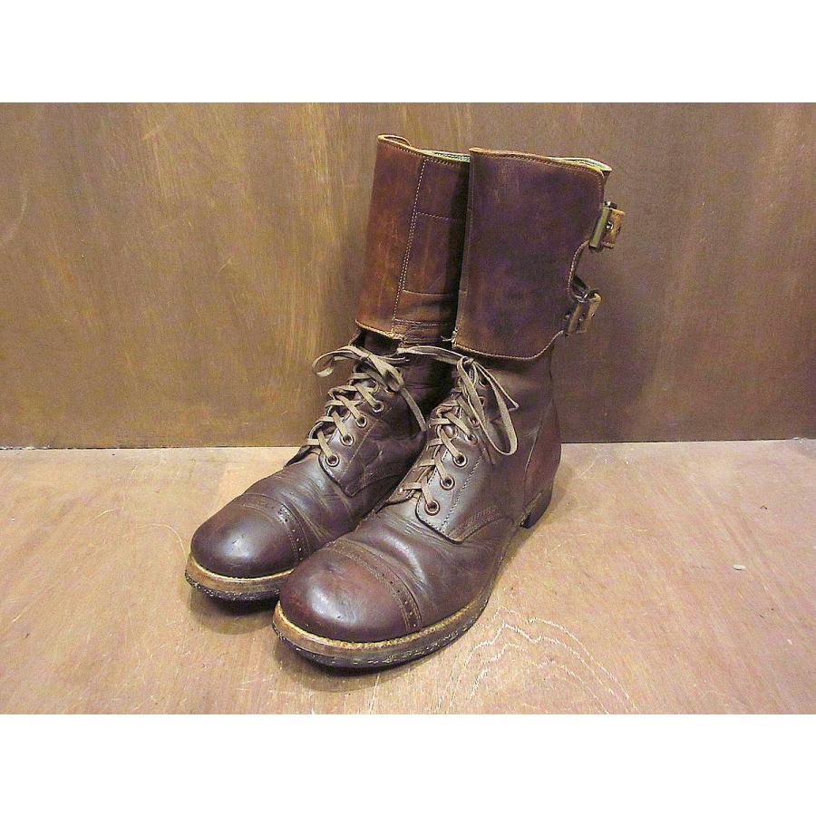 ビンテージ40's○U.S.ARMY M-43 2バックルコンバットブーツ茶size 7D
