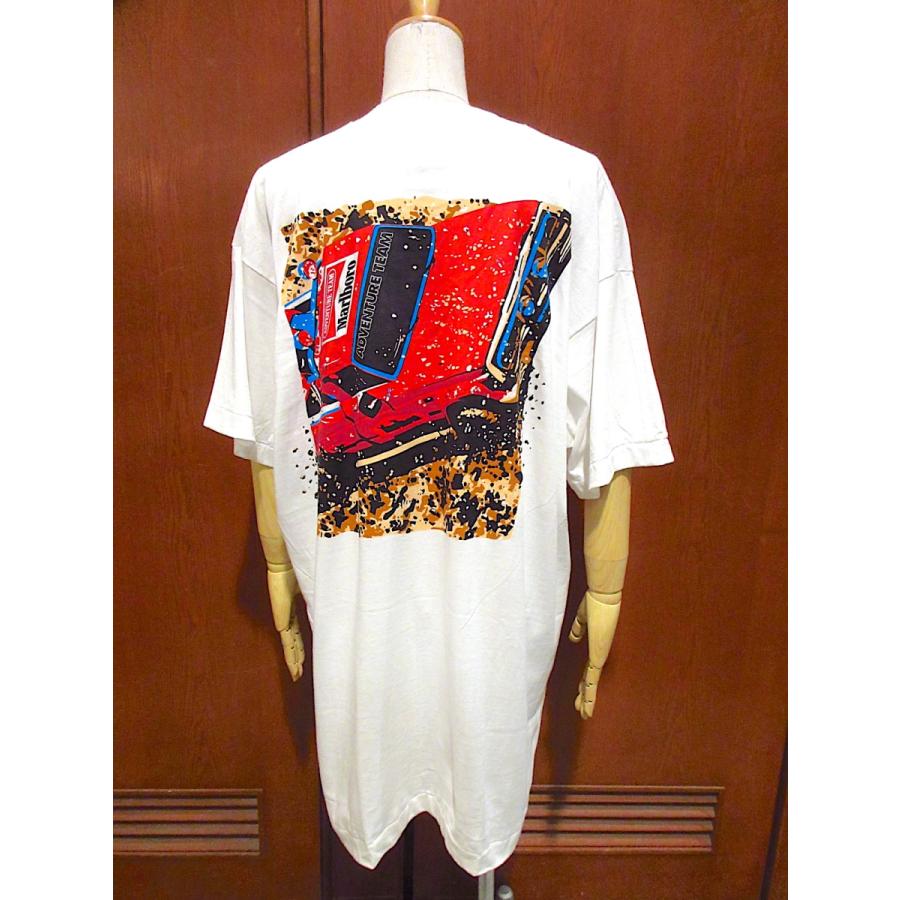 ビンテージ90's●DEADSTOCK Marlboro ADVENTURE TEAMコットン両面ポケットTシャツ白●220718r4-m-tsh-ot古着マルボロタバコ｜cozyvintage