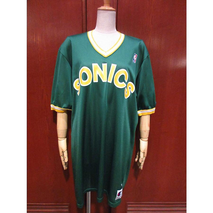 ビンテージ○Champion NBA sonicsゲームシャツsize XL○220719m3-m-tsh 