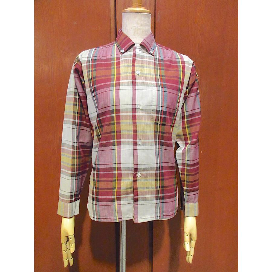 ビンテージ60's○TOWNCRAFTチェックボタンダウンシャツsize 14