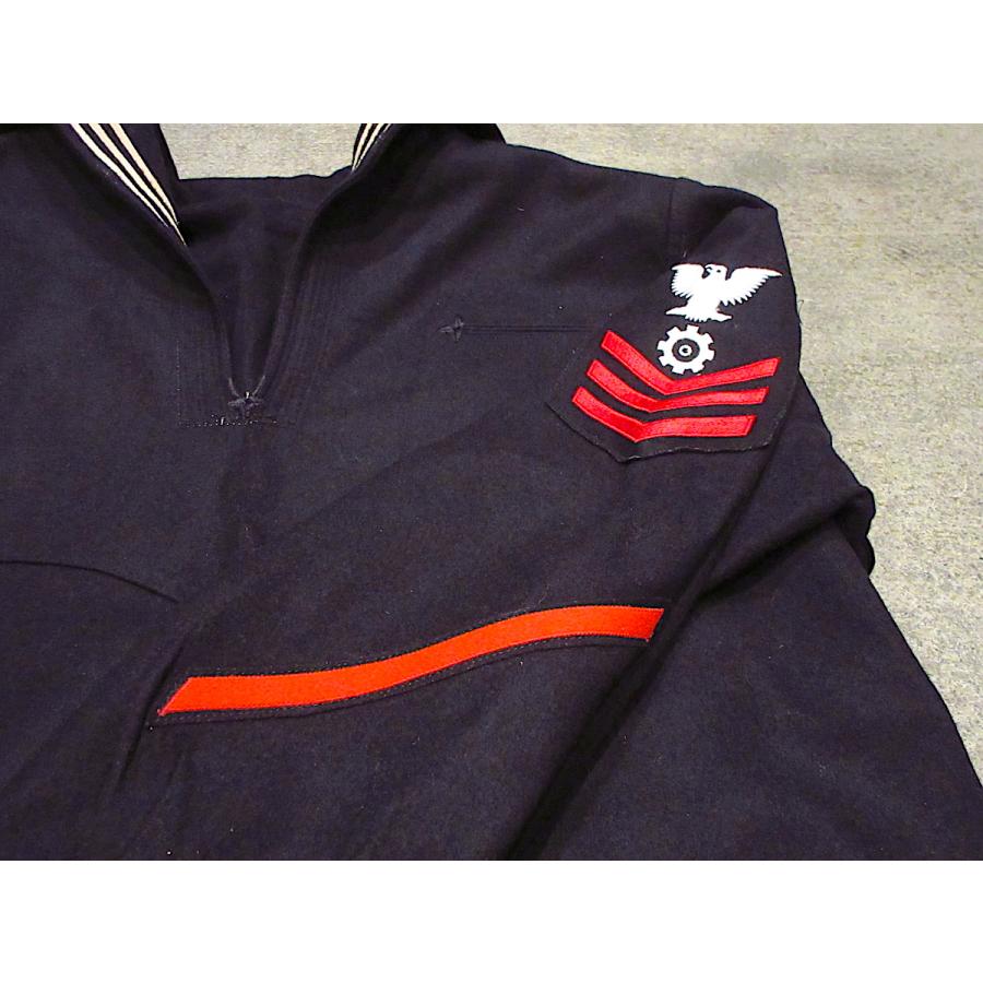 ビンテージ50's○U.S.NAVYウールセーラーシャツ濃紺size 44R ビンテージ50's○U.S.NAVYウールセーラーシャツ濃紺size 44R