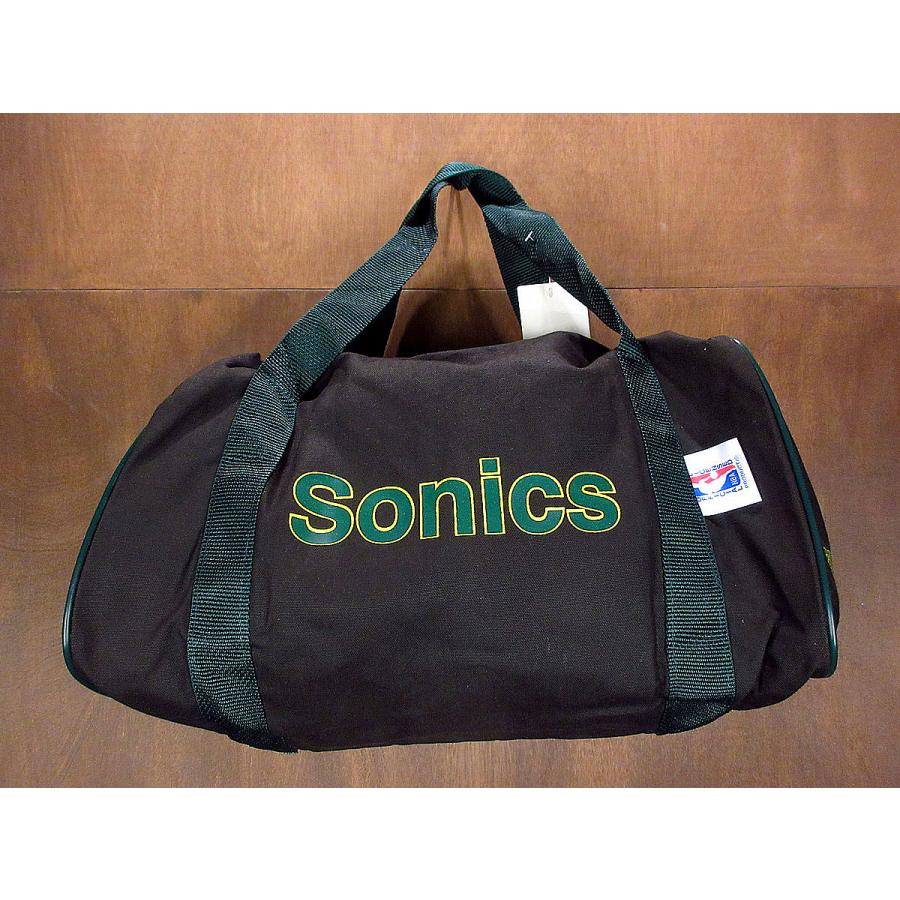 ビンテージDEADSTOCK○SEATTLE SUPERSONICSナイロンボストンバック