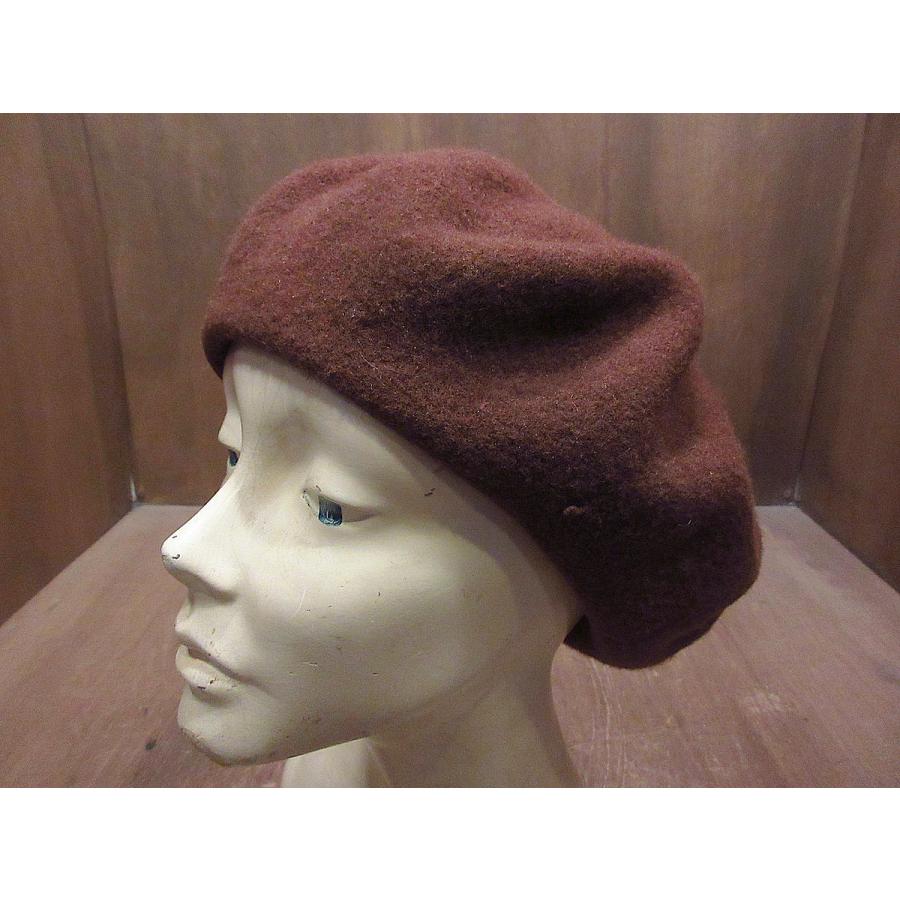 ビンテージ○ウールベレー帽茶○221201i2-m-cp-ber ブラウン帽子メンズ