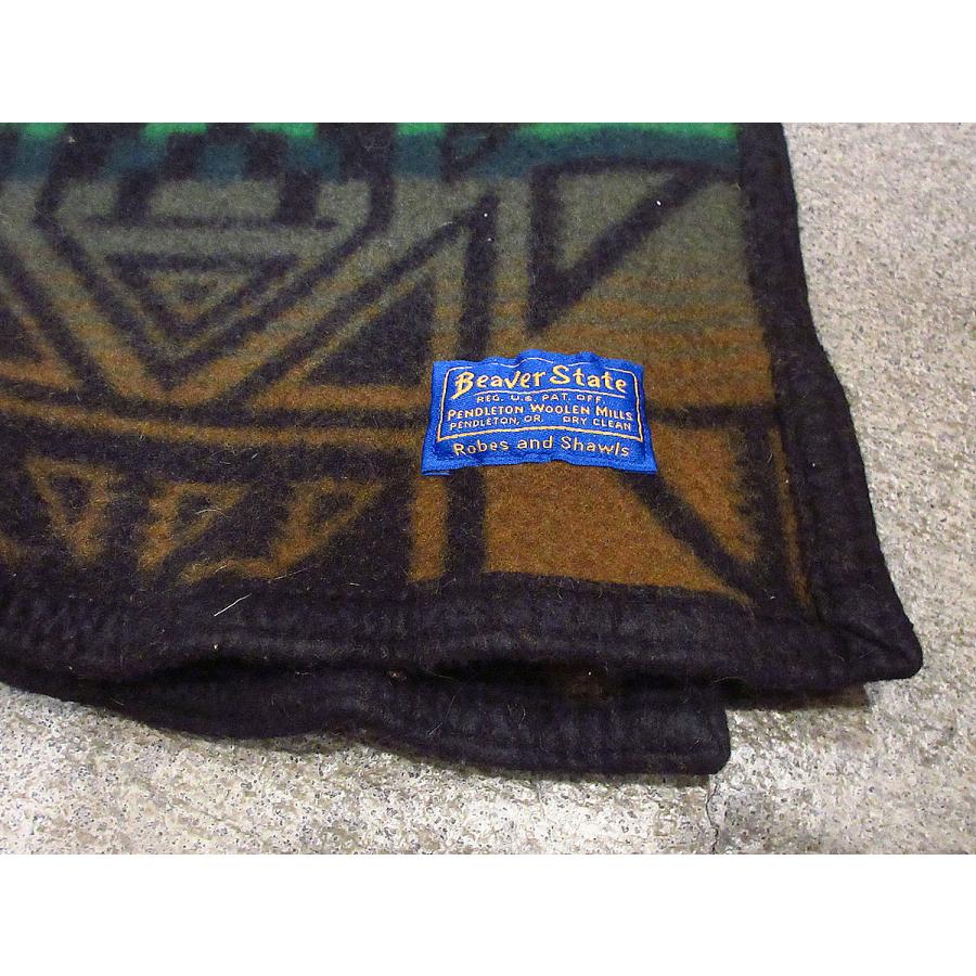 PENDLETON Beaver Stateネイティブ柄ウールブランケット size約186cm×約121cm●221215j2-blk古着｜cozyvintage｜03