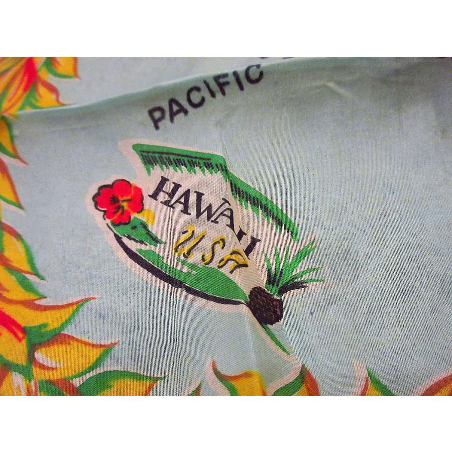 ビンテージ50's○HAWAIIスーベニアスカーフ○230102k2-scf 1950sハワイ