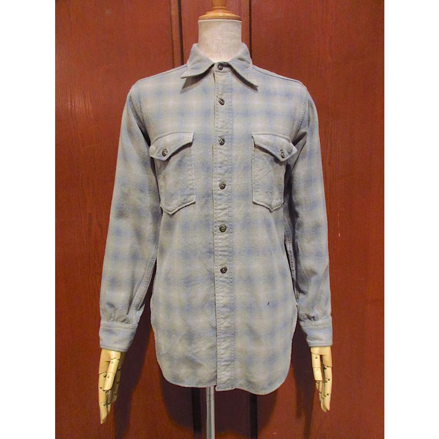 PENDLETON / 40s/長袖シャツ/ウール/NVY/チェック/状態考慮// ビンテージ40's○PENDLETONチェックウールシャツsize15 1/2○230113r3