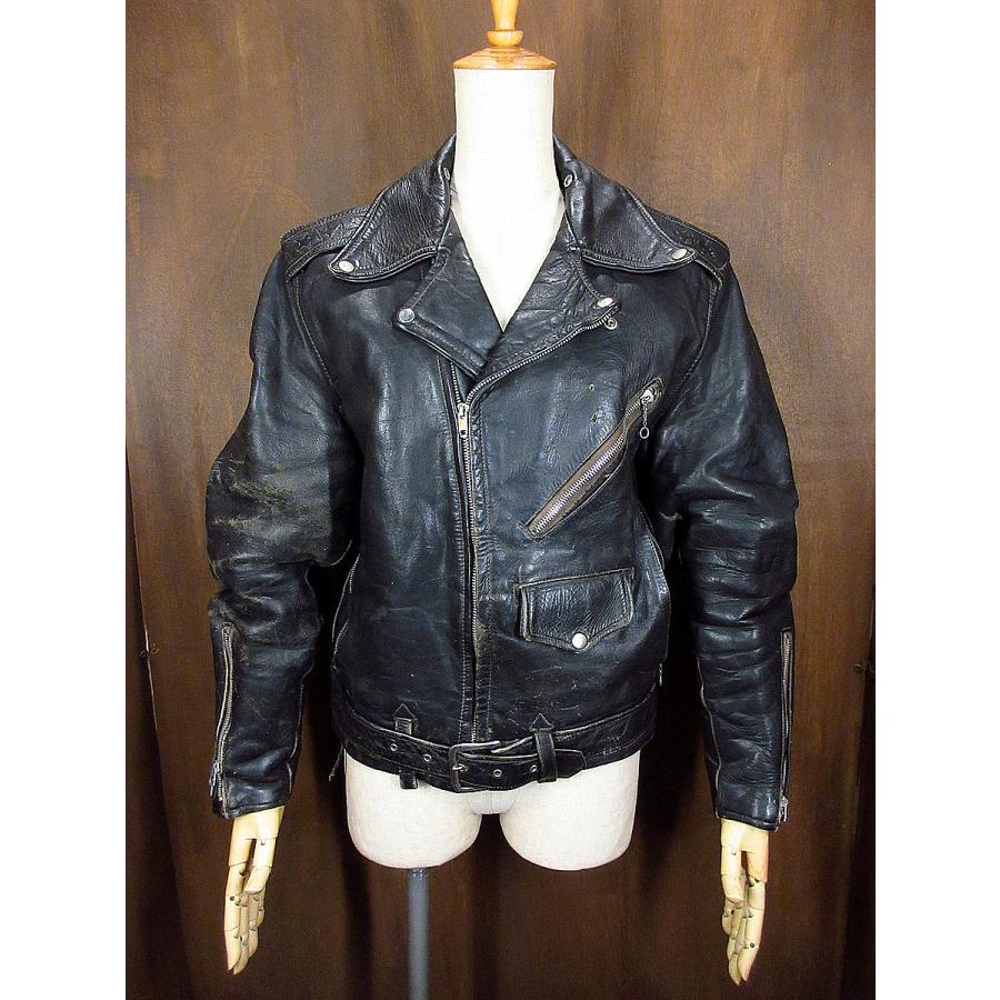 ビンテージ50's○PENNEY'Sレザーダブルライダースジャケットsize 38