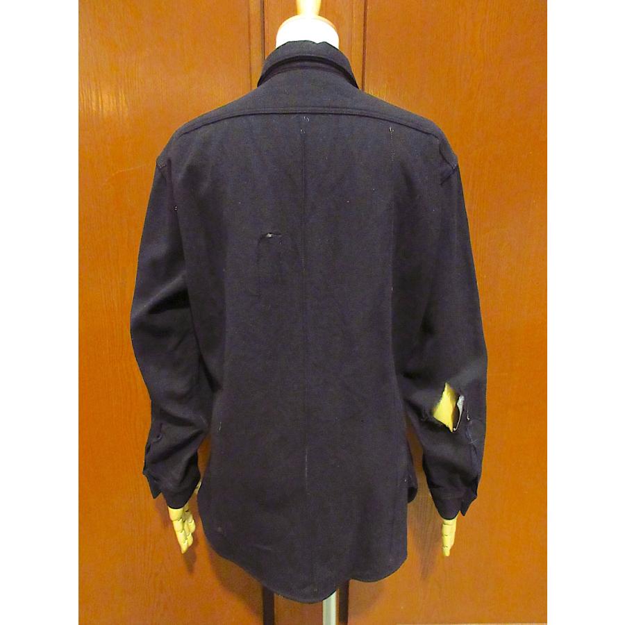 ビンテージ50's○U.S.NAVY CPOウールシャツ濃紺○230128r7-m ビンテージ50's○U.S.NAVY CPOウールシャツ濃紺○230128r7-m