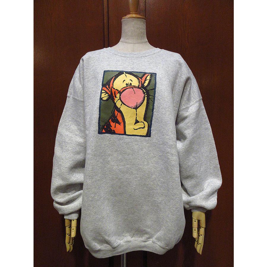 ビンテージ90's○ティガープリントスウェットグレーsize XL○230330i1