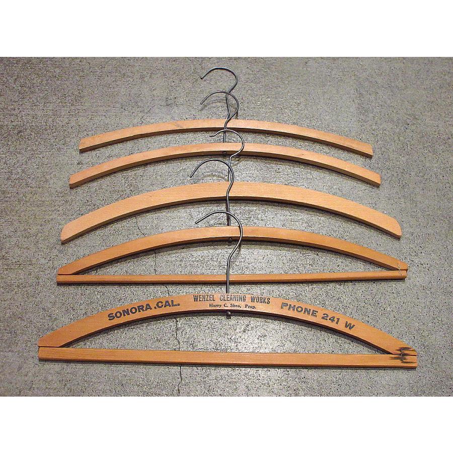 ヴィンテージ ハンガー　セット　5本 ビンテージ○ウッドハンガー5本セットB○230406i9-otclct木製店舗什器