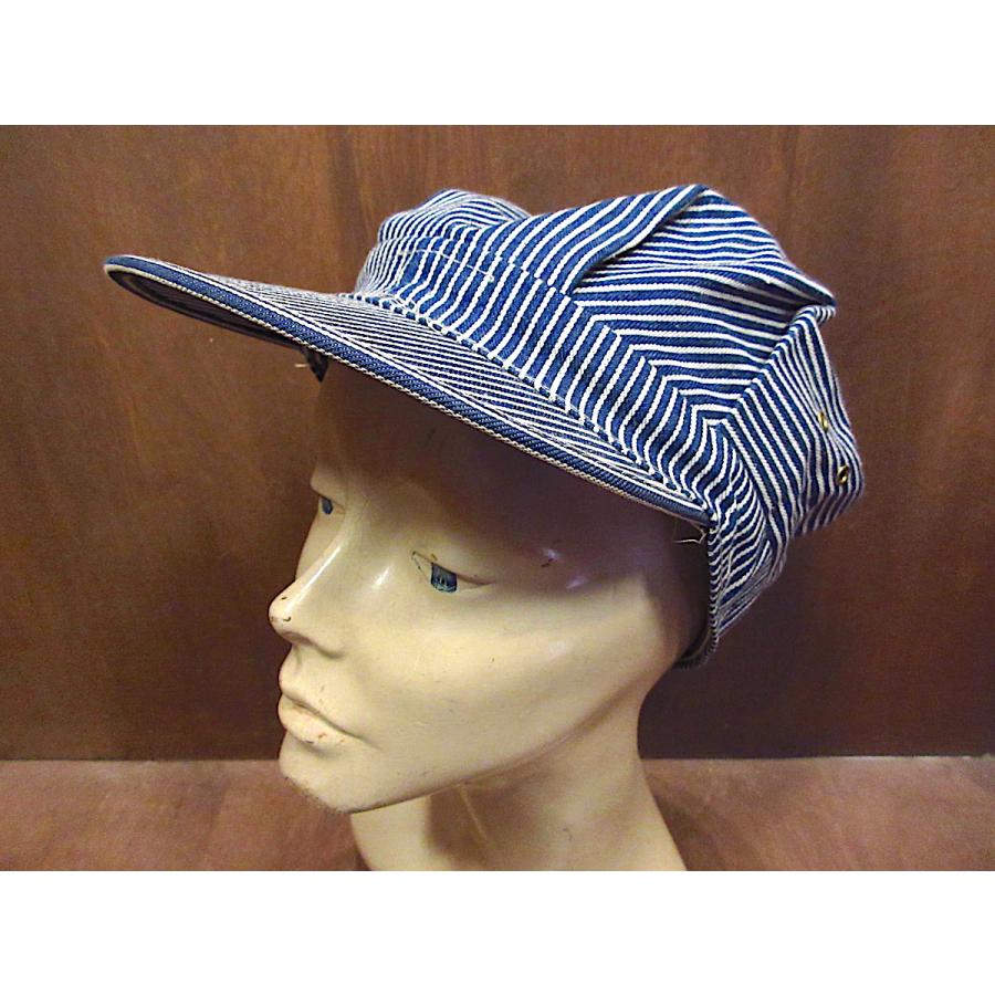 ビンテージ50's60's○ヒッコリーストライプワークキャップ○230411m5-m