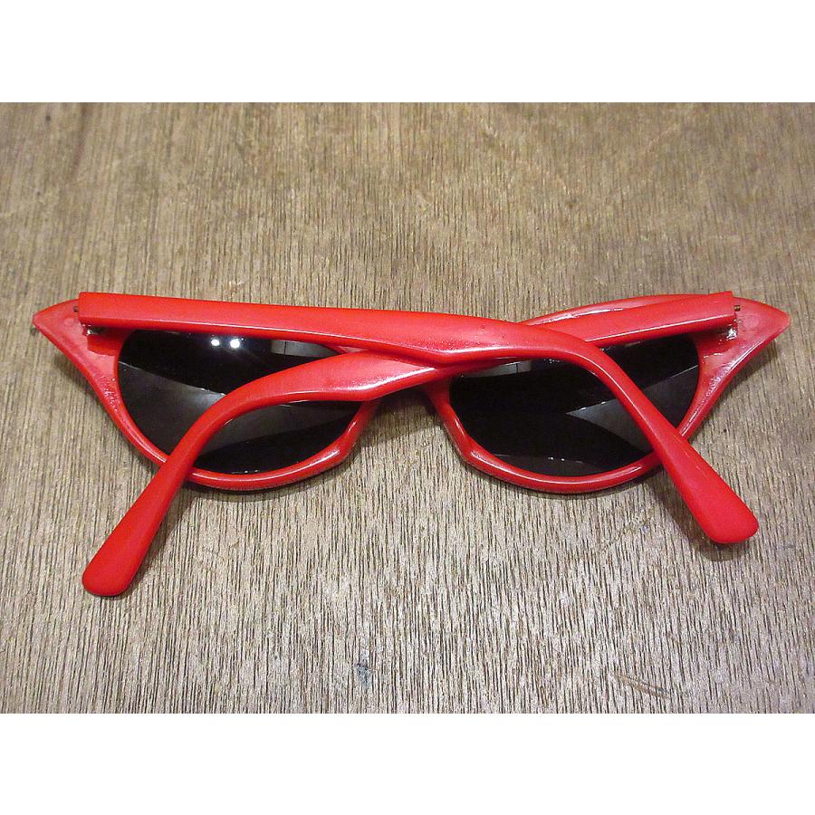 ビンテージ80's90's○ラインストーン付きキャッツアイサングラス ビンテージ80's90's○ラインストーン付きキャッツアイサングラス