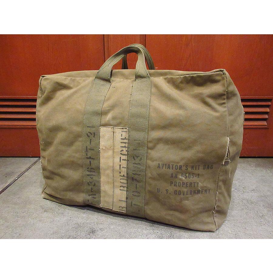 ビンテージ40's○ミリタリーアビエイターキットバッグ○230706i7-bag