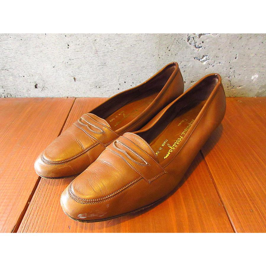 Salvatore Ferragamoレザーパンプス茶size 8B○230710k1-w-pmp-25cm