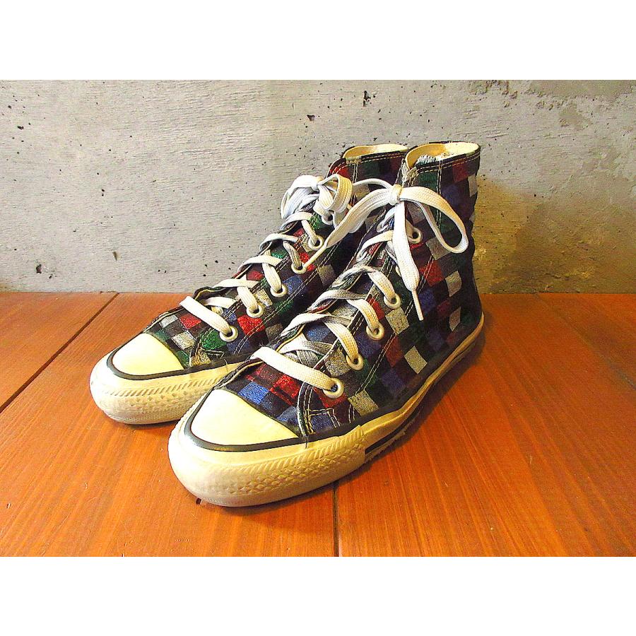 ビンテージ80's○CONVERSEオールスターHIラメチェッカーsize 8 ビンテージ80's○CONVERSEオールスターHIラメチェッカーsize 8