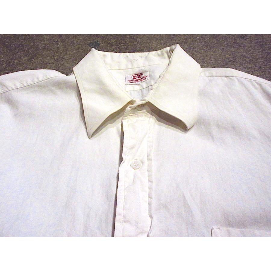 ビンテージ50's○E&Wコットン長袖ドレスシャツ白size 15 1/2 34 ビンテージ50's○E&Wコットン長袖ドレスシャツ白size 15 1/2 34