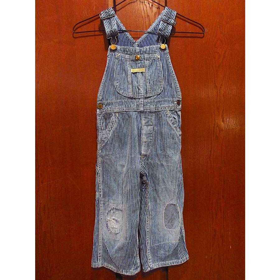 ビンテージ40's○BAKERキッズヒッコリーストライプオーバーオール