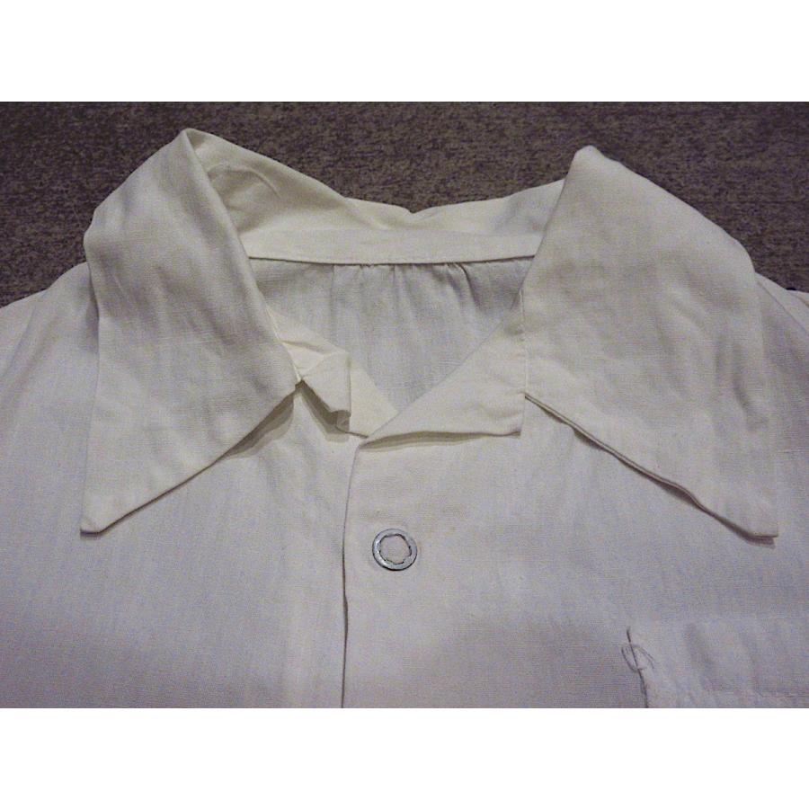 ビンテージ50's○キッズオープンカラー半袖シャツ白○230823c8-k