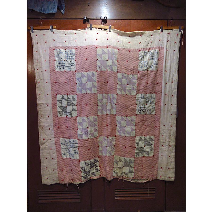 ビンテージ20's○パッチワークキルトファブリックsize 約174cm ビンテージ20's○パッチワークキルトファブリックsize 約174cm