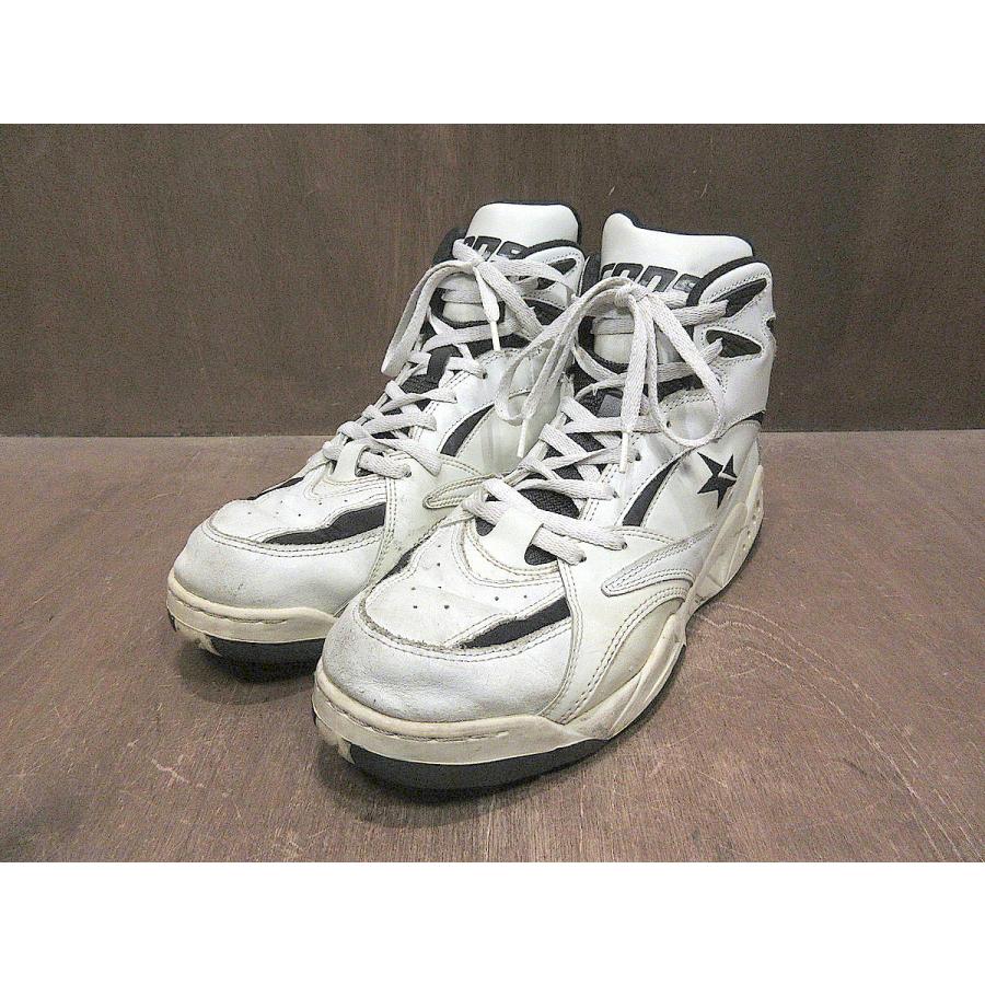 ビンテージ90's○CONVERSEバスケットボールシューズ白×黒○230906j4-m
