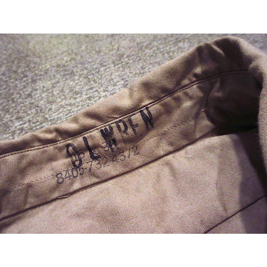 ビンテージ60's○U.S.ARMYコットンポプリン長袖シャツカーキsize 15 x
