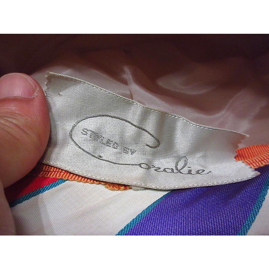 ビンテージ50's60's○Coralieレディースリボン付きマルチ