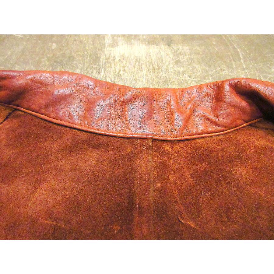 ナイロン NYLON レザーベスト ショートホーン 古着　90s ビンテージ　革 ナイロン NYLON レザーベスト ショートホーン 古着 90s