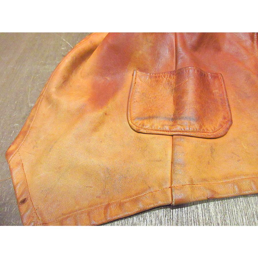 レザーベスト 50s 茶心 ヴィンテージ アメカジ ロカビリー Lesco ビンテージ60's70's○レザーベスト茶○231005j3-m-vs古着