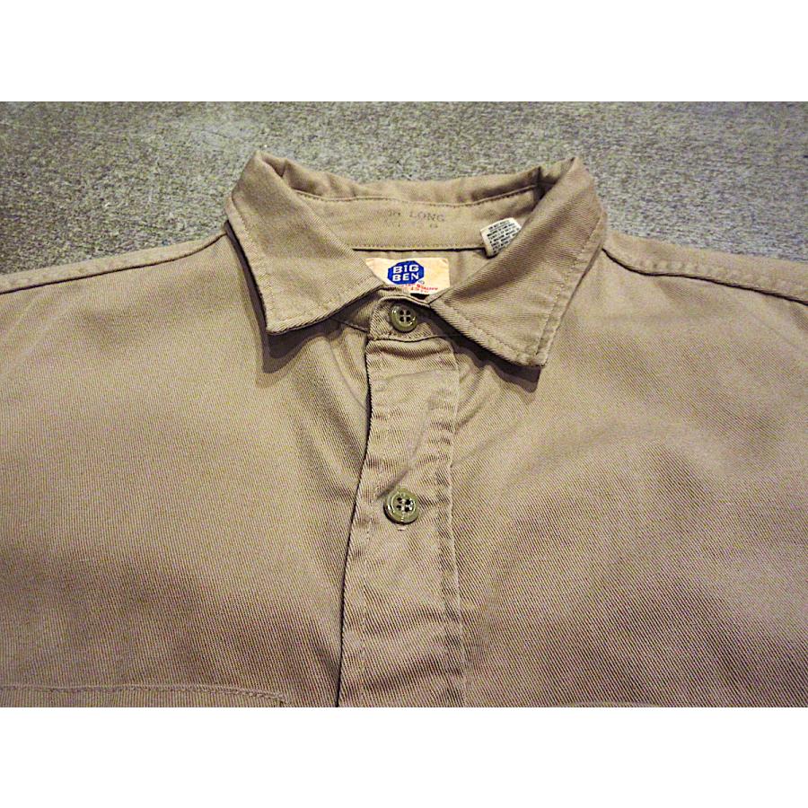 ６０sビンテージシャツ ビンテージ60's○BIG BEN長袖ワークシャツ茶size 16? LONG○231010m2-m