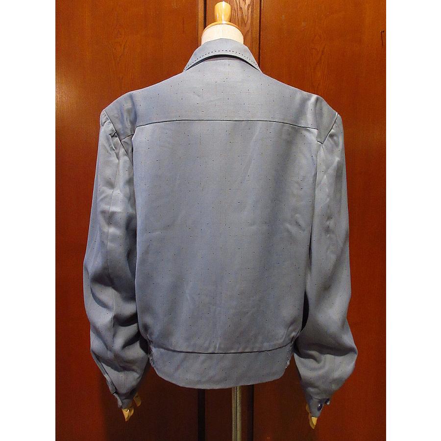 ビンテージ50's○PENNEY'Sカスリ柄リッキージャケット水色size ビンテージ50's○PENNEY'Sカスリ柄リッキージャケット水色size