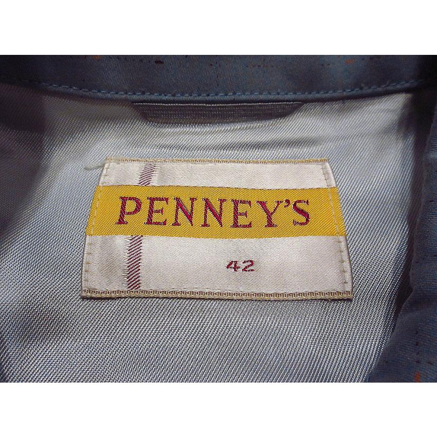 ビンテージ50's○PENNEY'Sカスリ柄リッキージャケット水色size ビンテージ50's○PENNEY'Sカスリ柄リッキージャケット水色size