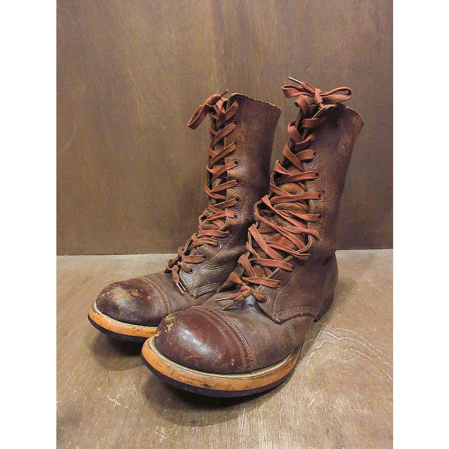 ビンテージ40's○M-42サービスシューズ茶実寸26cm○231019j8-m-bt-26cm