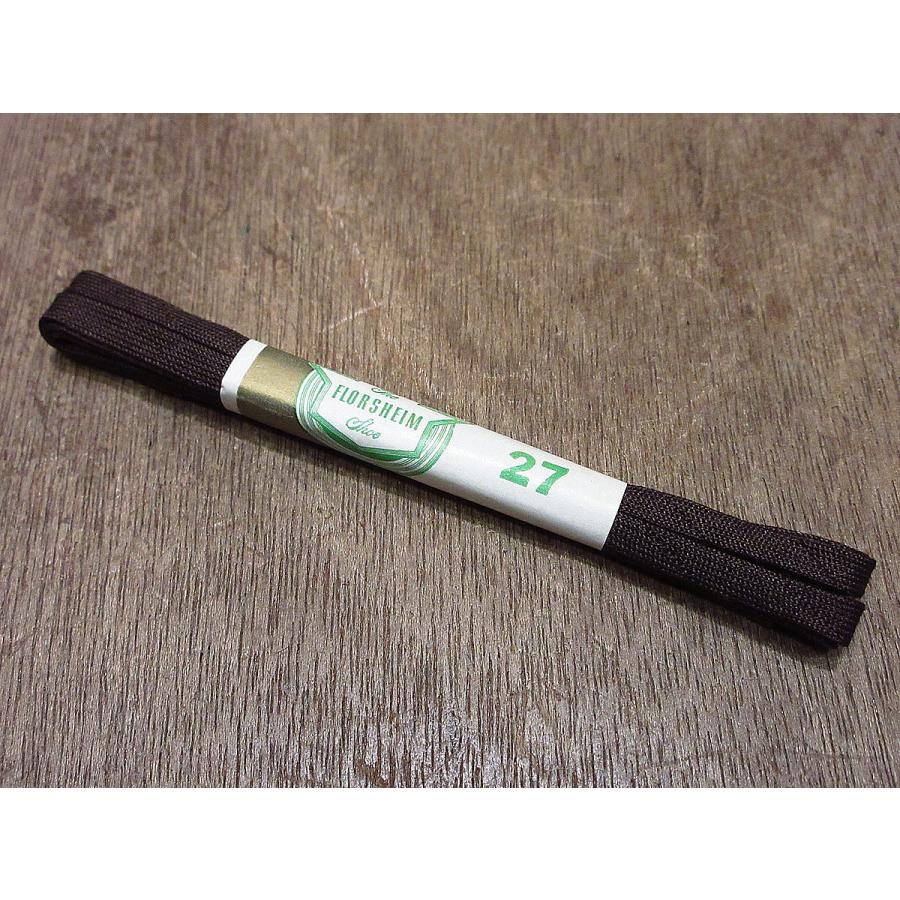 ビンテージ○DEADSTOCK FLORSHEIMシューレース茶size 27○231029i5