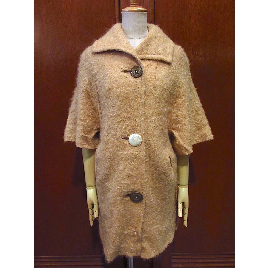 古着 50着！レディース・メンズ お買得！ ビンテージ50's60's○Susan Lynnモヘア半袖コートベージュ○231109c7-w