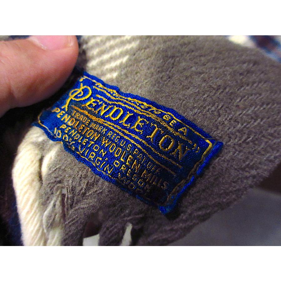 ビンテージ30's○PENDLETONチェックウールブランケットsize約 ビンテージ30's○PENDLETONチェックウールブランケットsize約